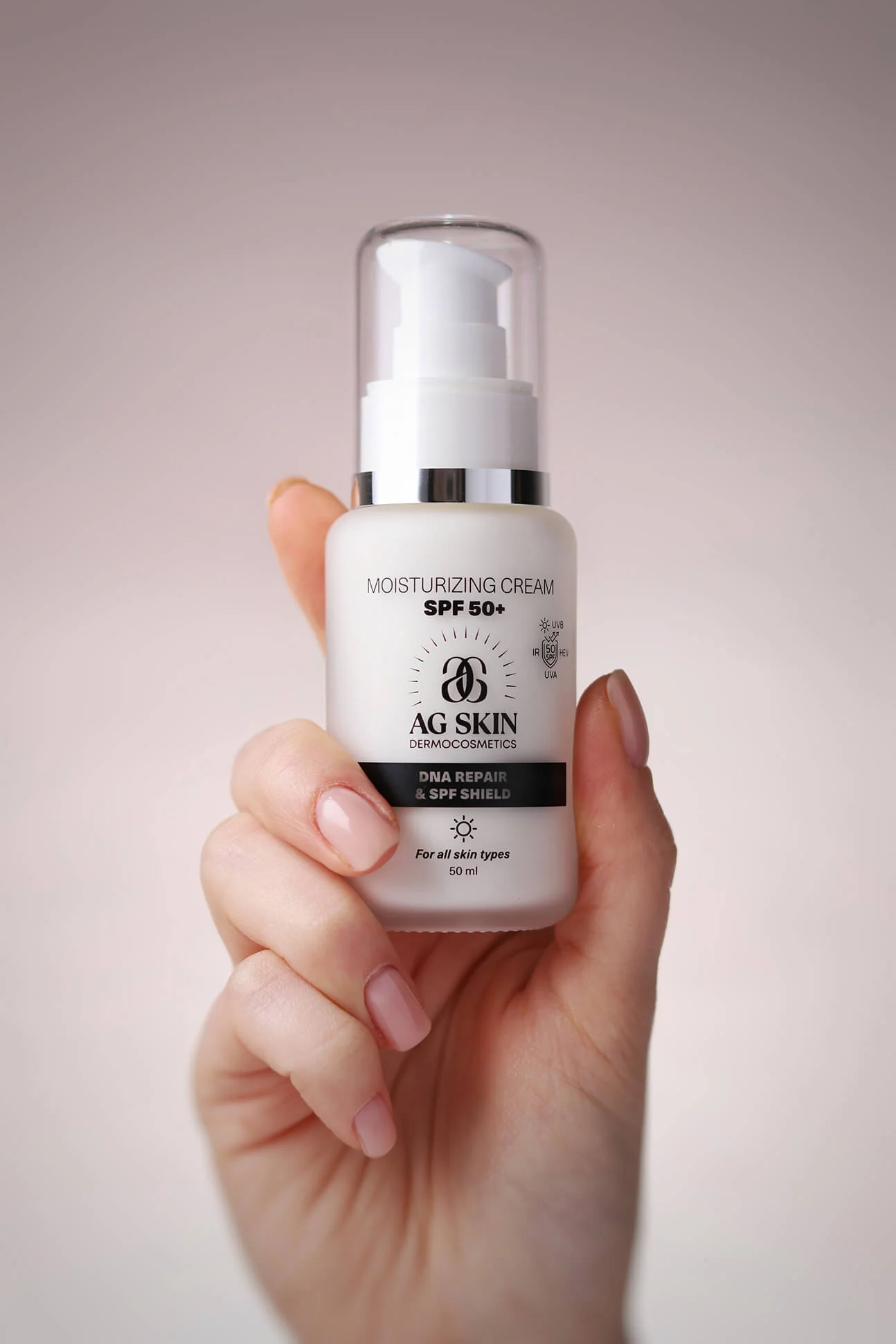 MOISTURISING CREAM SPF 50+ - agskindermo.com.ua